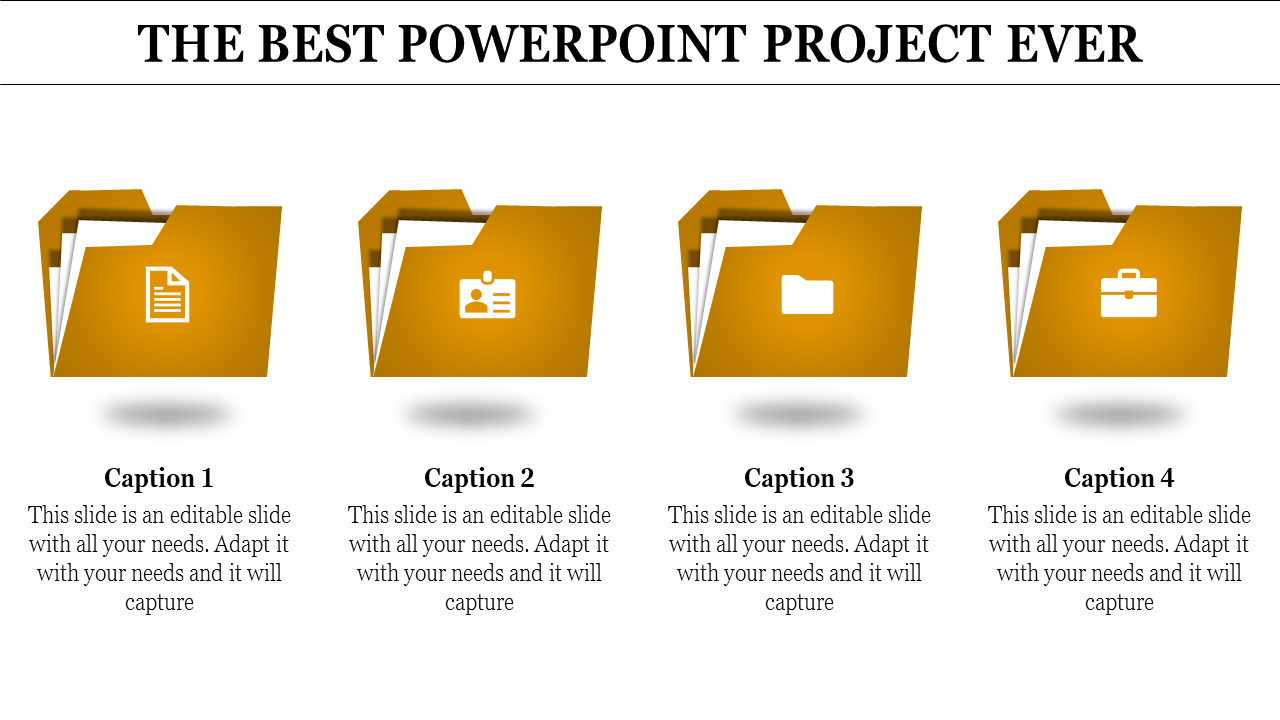 Four Node PowerPoint Project template and Google slides